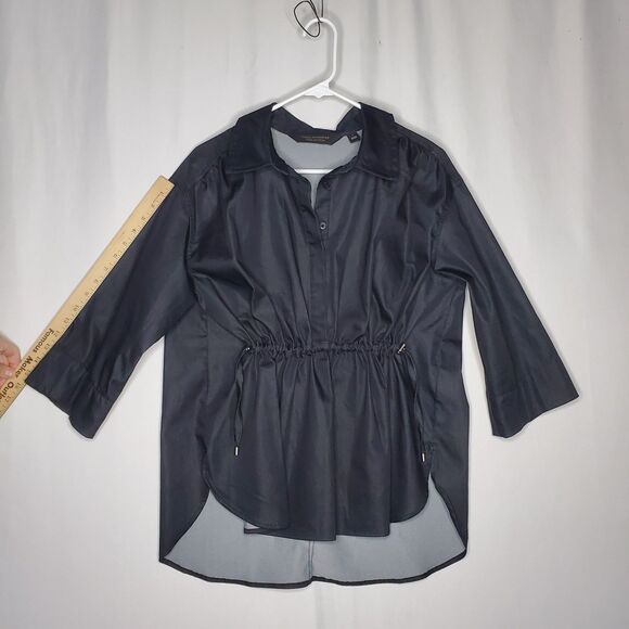 Carla Rockmore Top Women Small Black Cinched - Picture 9 of 10